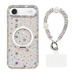 Custodia per telefono Diamond IMD con supporto magnetico in metallo e cinturino, rotazione a 360°., For iPhone Air, For iPhone 16 Pro Max