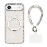 Custodia per telefono Diamond IMD con supporto magnetico in metallo e cinturino, rotazione a 360°., For iPhone Air, For iPhone 16 Pro Max