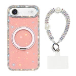 Custodia per telefono Diamond IMD con supporto magnetico in metallo e cinturino, rotazione a 360°., For iPhone Air, For iPhone 16 Pro Max