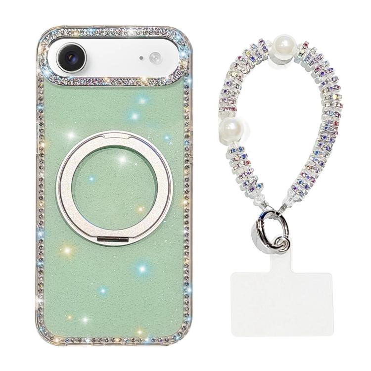 Custodia per telefono Diamond IMD con supporto magnetico in metallo e cinturino, rotazione a 360°., For iPhone Air, For iPhone 16 Pro Max