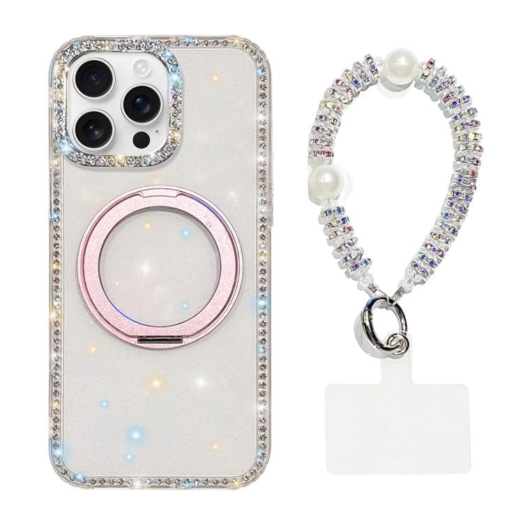 Custodia per telefono Diamond IMD con supporto magnetico in metallo e cinturino, rotazione a 360°., For iPhone Air, For iPhone 16 Pro Max