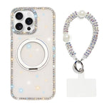 Custodia per telefono Diamond IMD con supporto magnetico in metallo e cinturino, rotazione a 360°., For iPhone Air, For iPhone 16 Pro Max