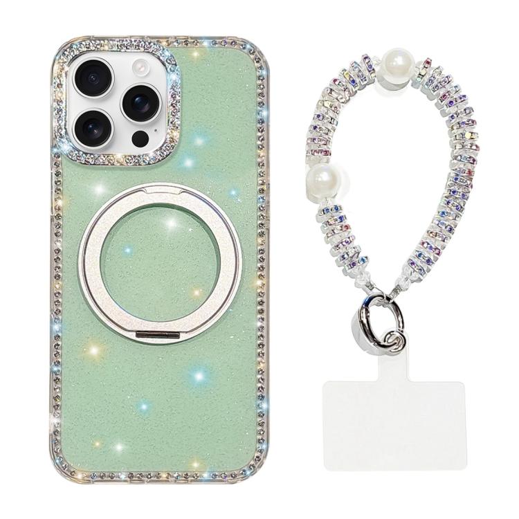 Custodia per telefono Diamond IMD con supporto magnetico in metallo e cinturino, rotazione a 360°., For iPhone 16 Pro, For iPhone 16