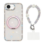 Custodia per telefono Diamond IMD con supporto magnetico in metallo e cinturino, rotazione a 360°., For iPhone 17e / 16e, For iPhone 17 Pro Max