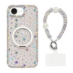 Custodia per telefono Diamond IMD con supporto magnetico in metallo e cinturino, rotazione a 360°., For iPhone 17e / 16e, For iPhone 17 Pro Max