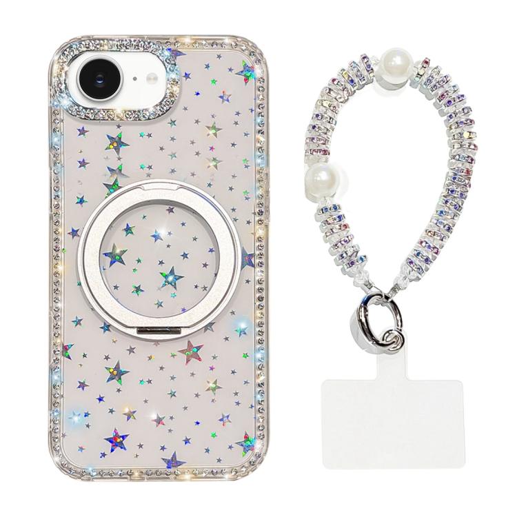 Custodia per telefono Diamond IMD con supporto magnetico in metallo e cinturino, rotazione a 360°., For iPhone 17e / 16e, For iPhone 17 Pro Max