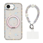 Custodia per telefono Diamond IMD con supporto magnetico in metallo e cinturino, rotazione a 360°., For iPhone 17e / 16e, For iPhone 17 Pro Max