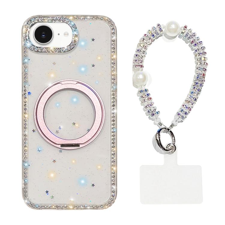 Custodia per telefono Diamond IMD con supporto magnetico in metallo e cinturino, rotazione a 360°., For iPhone 17e / 16e, For iPhone 17 Pro Max