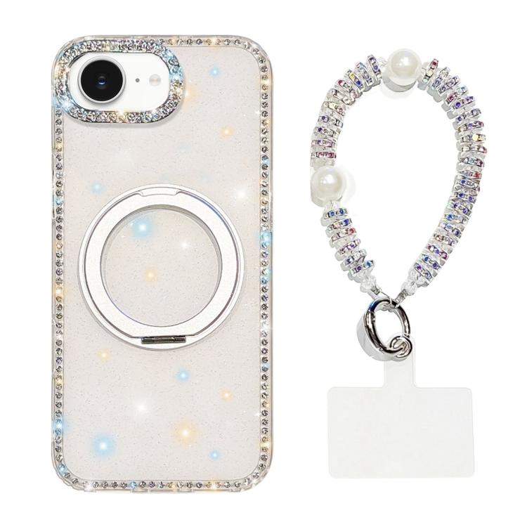 Custodia per telefono Diamond IMD con supporto magnetico in metallo e cinturino, rotazione a 360°., For iPhone 17e / 16e, For iPhone 17 Pro Max