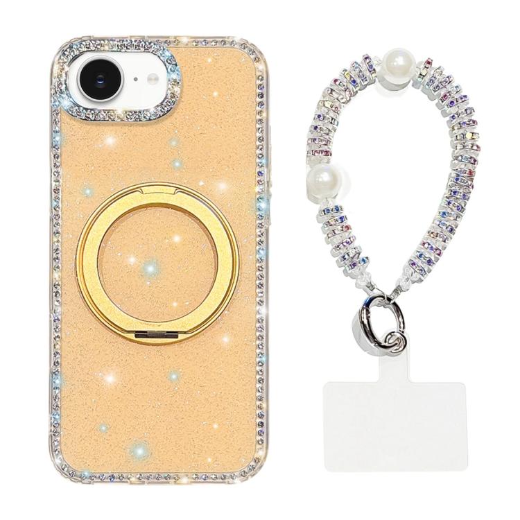 Custodia per telefono Diamond IMD con supporto magnetico in metallo e cinturino, rotazione a 360°., For iPhone 17e / 16e, For iPhone 17 Pro Max