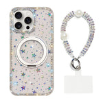 Custodia per telefono Diamond IMD con supporto magnetico in metallo e cinturino, rotazione a 360°., For iPhone 15 Pro Max, For iPhone 15 Pro