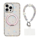 Custodia per telefono Diamond IMD con supporto magnetico in metallo e cinturino, rotazione a 360°., For iPhone 15 Pro Max, For iPhone 15 Pro
