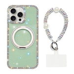 Custodia per telefono Diamond IMD con supporto magnetico in metallo e cinturino, rotazione a 360°., For iPhone 15 Pro Max, For iPhone 15 Pro