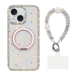 Custodia per telefono Diamond IMD con supporto magnetico in metallo e cinturino, rotazione a 360°., For iPhone 15, For iPhone 14