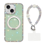 Custodia per telefono Diamond IMD con supporto magnetico in metallo e cinturino, rotazione a 360°., For iPhone 15, For iPhone 14