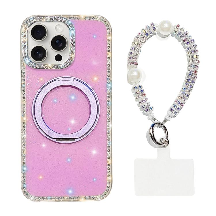 Custodia per telefono Diamond IMD con supporto magnetico in metallo e cinturino, rotazione a 360°., For iPhone 14 Pro, For iPhone 14 Pro Max