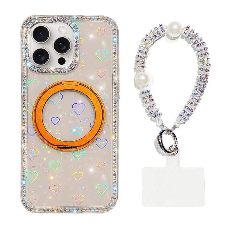 Custodia per telefono Diamond IMD con supporto magnetico in metallo e cinturino, rotazione a 360°., For iPhone 13 Pro Max, For iPhone 13 Pro