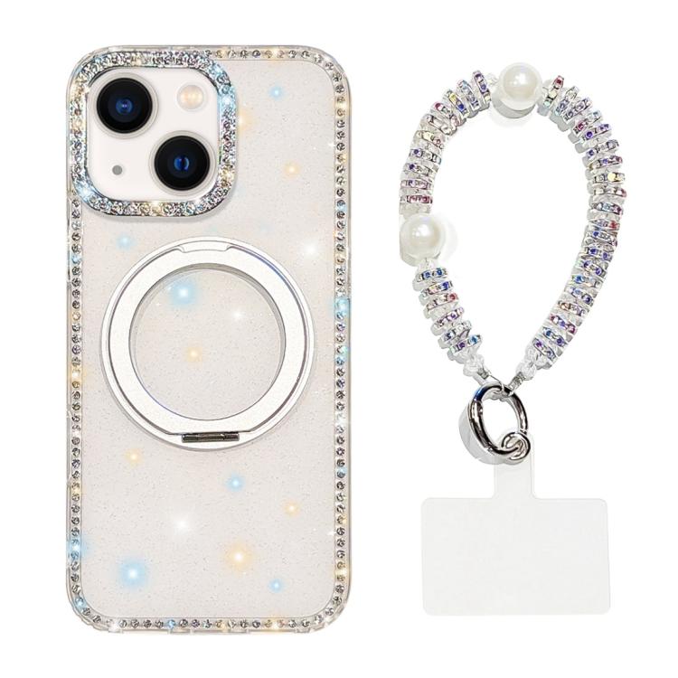 Custodia per telefono Diamond IMD con supporto magnetico in metallo e cinturino, rotazione a 360°., For iPhone 13