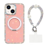 Custodia per telefono Diamond IMD con supporto magnetico in metallo e cinturino, rotazione a 360°., For iPhone 13