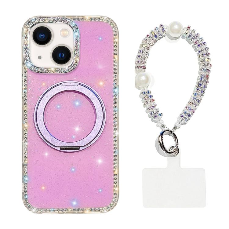 Custodia per telefono Diamond IMD con supporto magnetico in metallo e cinturino, rotazione a 360°., For iPhone 13