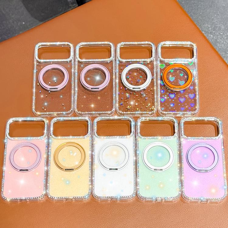 Custodia per telefono Diamond IMD con supporto magnetico in metallo e cinturino, rotazione a 360°., For iPhone 17e / 16e, For iPhone 17 Pro Max