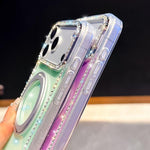 Custodia per telefono Diamond IMD con supporto magnetico in metallo e cinturino, rotazione a 360°., For iPhone 17e / 16e, For iPhone 17 Pro Max