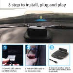 C1 OBD2 + Modalità GPS Car HUD Head-up Display Bussola/Velocità/Temperatura dell'acqua/Visualizzazione tensione/Allarme velocità/Allarme guasto, C1 Without Navigation Function