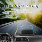 C1 OBD2 + Modalità GPS Car HUD Head-up Display Bussola/Velocità/Temperatura dell'acqua/Visualizzazione tensione/Allarme velocità/Allarme guasto, C1 Without Navigation Function