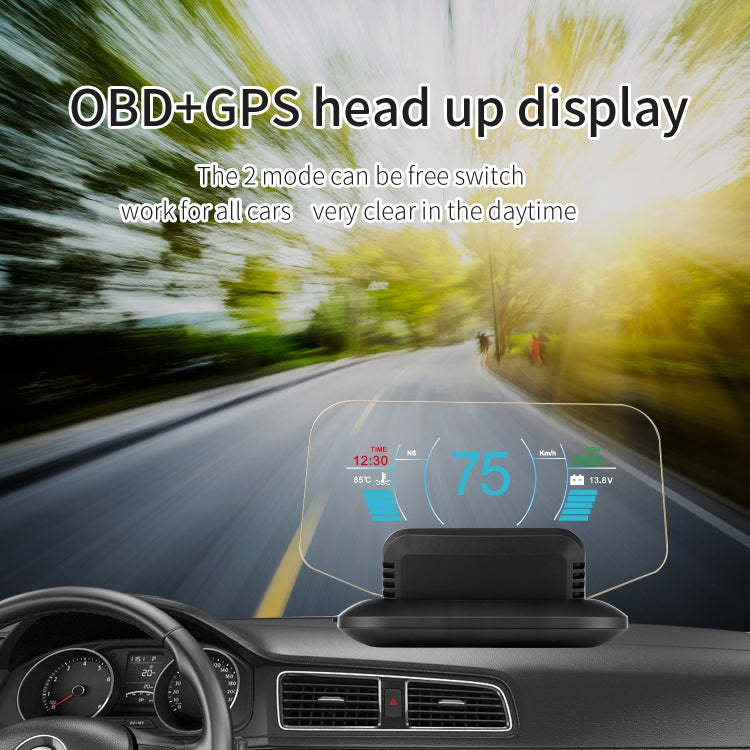 C1 OBD2 + Modalità GPS Car HUD Head-up Display Bussola/Velocità/Temperatura dell'acqua/Visualizzazione tensione/Allarme velocità/Allarme guasto, C1 Without Navigation Function