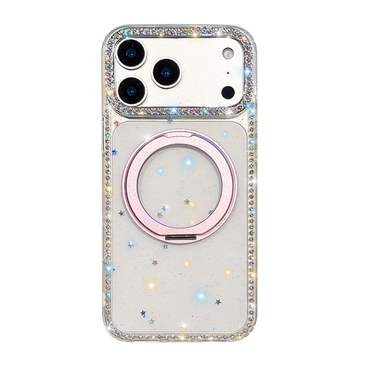 Custodia per telefono Diamond IMD con supporto magnetico in metallo e rotazione a 360°., For iPhone 17e / 16e, For iPhone 17 Pro Max