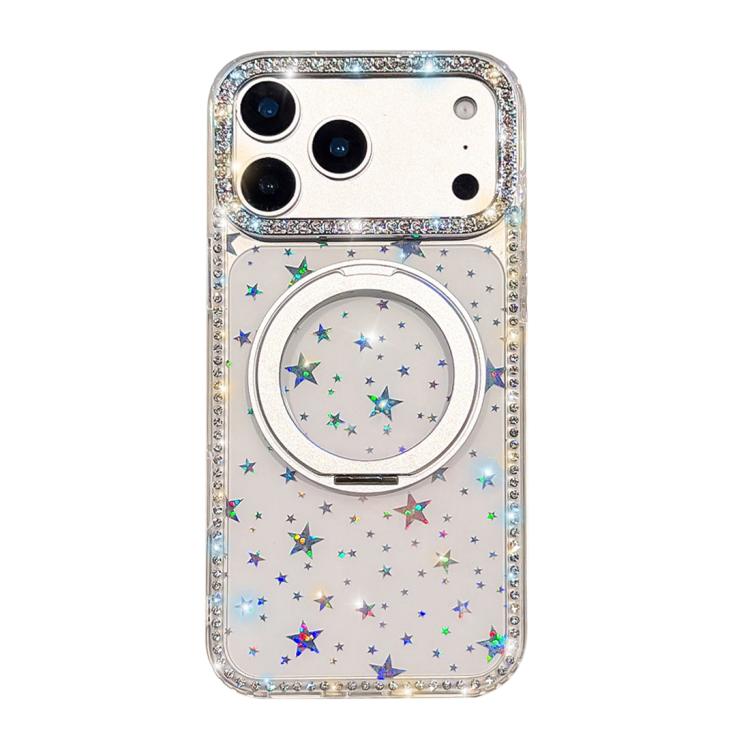 Custodia per telefono Diamond IMD con supporto magnetico in metallo e rotazione a 360°., For iPhone 17 Pro, For iPhone 17
