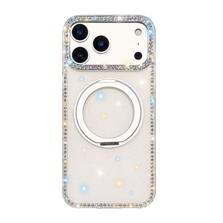 Custodia per telefono Diamond IMD con supporto magnetico in metallo e rotazione a 360°., For iPhone 17 Pro, For iPhone 17