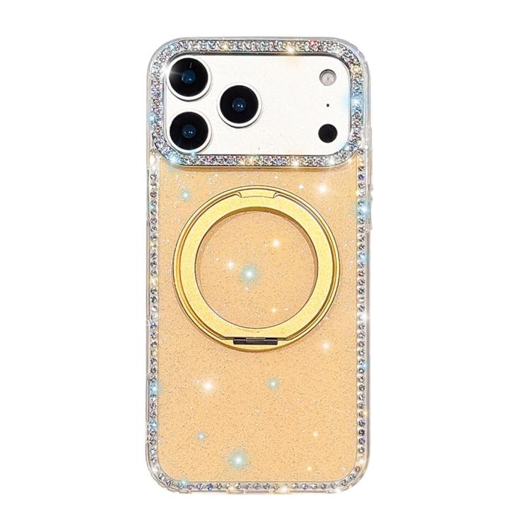 Custodia per telefono Diamond IMD con supporto magnetico in metallo e rotazione a 360°., For iPhone 17 Pro, For iPhone 17
