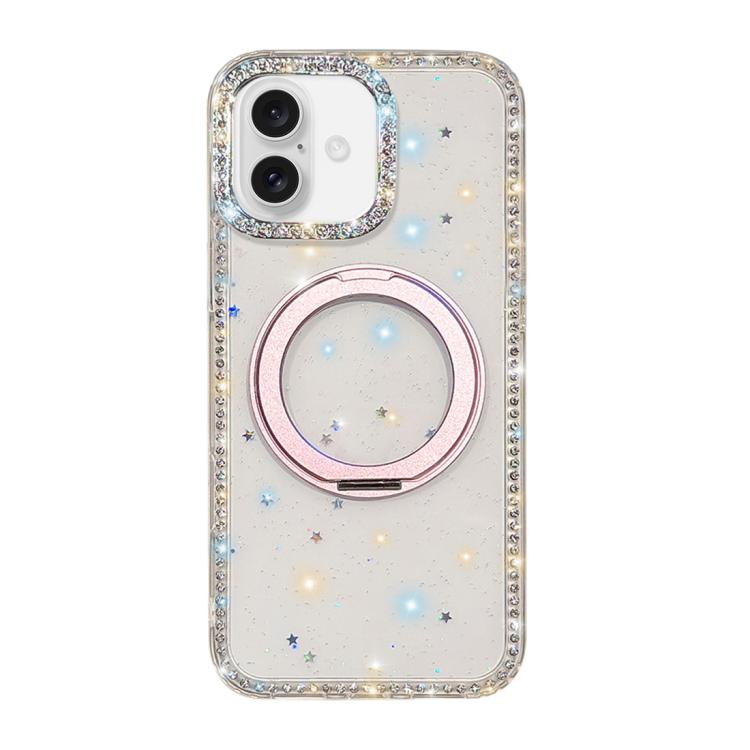 Custodia per telefono Diamond IMD con supporto magnetico in metallo e rotazione a 360°., For iPhone 17 Pro, For iPhone 17
