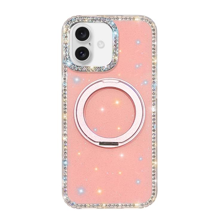 Custodia per telefono Diamond IMD con supporto magnetico in metallo e rotazione a 360°., For iPhone 17 Pro, For iPhone 17