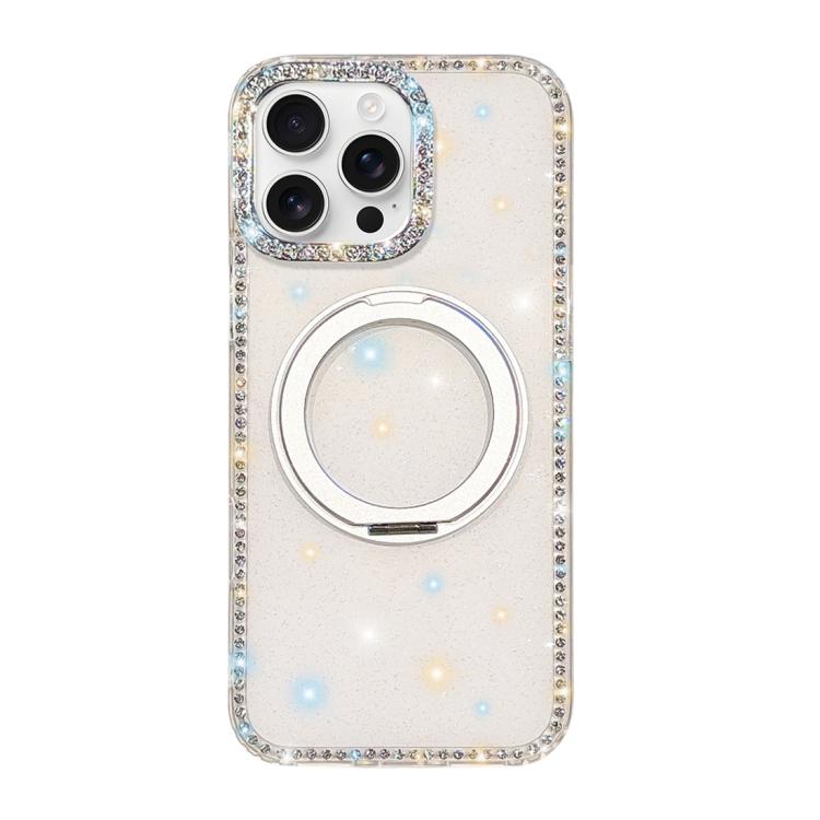 Custodia per telefono Diamond IMD con supporto magnetico in metallo e rotazione a 360°., For iPhone 16 Pro, For iPhone 16