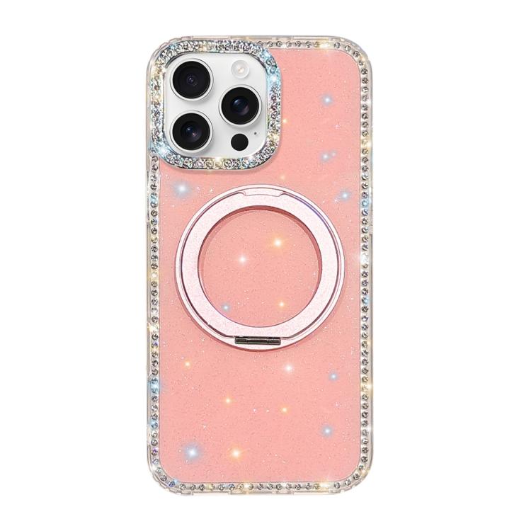 Custodia per telefono Diamond IMD con supporto magnetico in metallo e rotazione a 360°., For iPhone 16 Pro, For iPhone 16