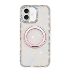 Custodia per telefono Diamond IMD con supporto magnetico in metallo e rotazione a 360°., For iPhone 16 Pro, For iPhone 16