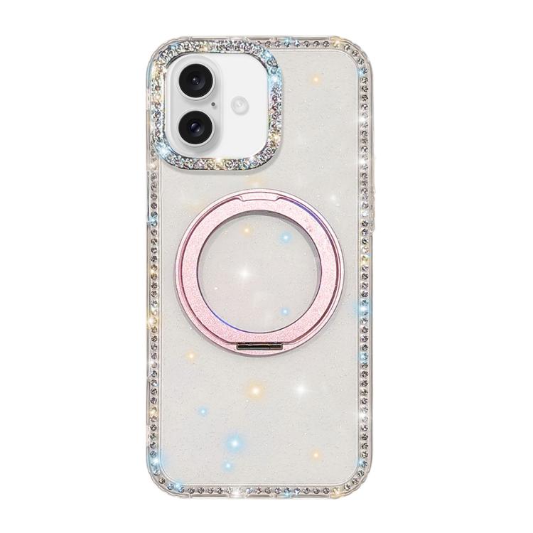 Custodia per telefono Diamond IMD con supporto magnetico in metallo e rotazione a 360°., For iPhone 16 Pro, For iPhone 16