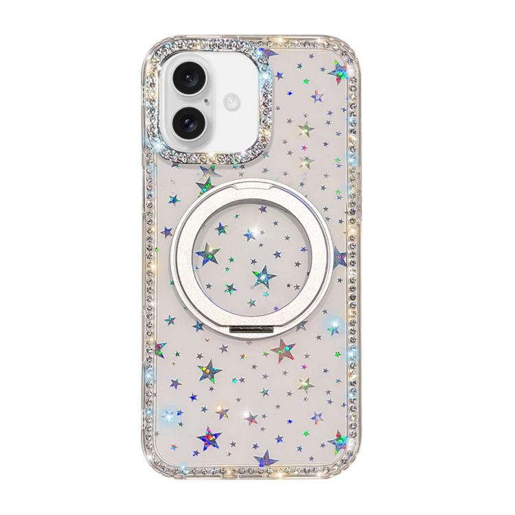 Custodia per telefono Diamond IMD con supporto magnetico in metallo e rotazione a 360°., For iPhone 16 Pro, For iPhone 16