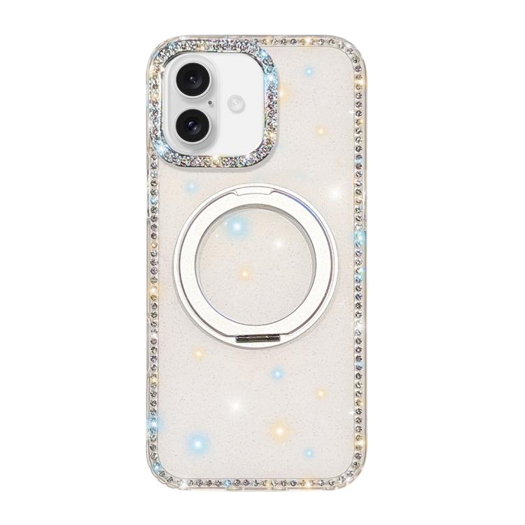 Custodia per telefono Diamond IMD con supporto magnetico in metallo e rotazione a 360°., For iPhone 16 Pro, For iPhone 16