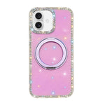 Custodia per telefono Diamond IMD con supporto magnetico in metallo e rotazione a 360°., For iPhone 16 Pro, For iPhone 16
