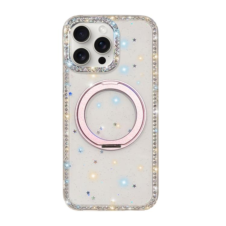 Custodia per telefono Diamond IMD con supporto magnetico in metallo e rotazione a 360°., For iPhone 15 Pro Max, For iPhone 15 Pro
