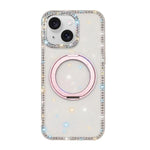 Custodia per telefono Diamond IMD con supporto magnetico in metallo e rotazione a 360°., For iPhone 15, For iPhone 14