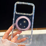 Custodia per telefono Diamond IMD con supporto magnetico in metallo e rotazione a 360°., For iPhone 15, For iPhone 14