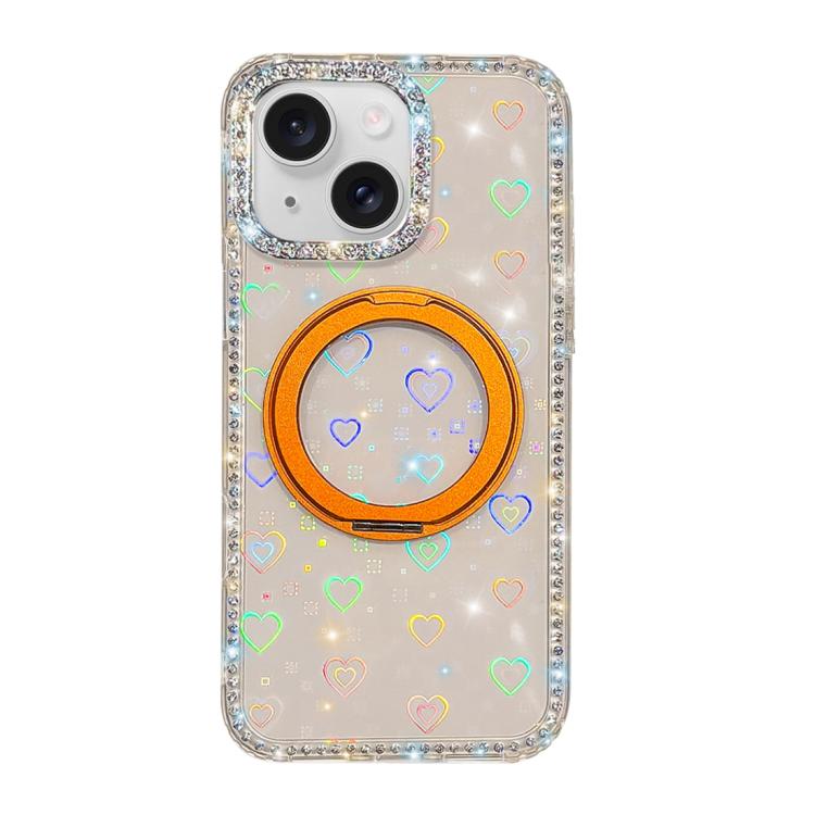 Custodia per telefono Diamond IMD con supporto magnetico in metallo e rotazione a 360°., For iPhone 15, For iPhone 14