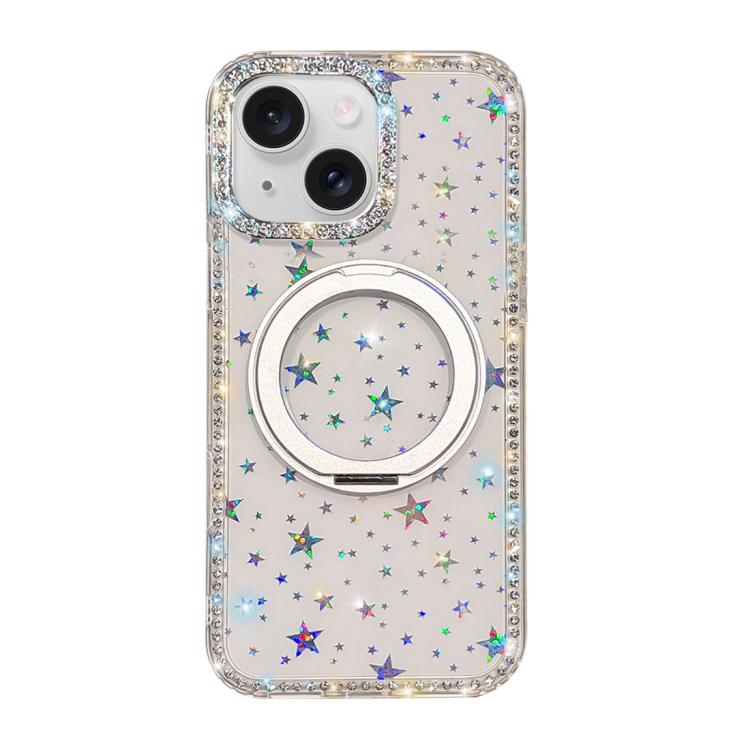 Custodia per telefono Diamond IMD con supporto magnetico in metallo e rotazione a 360°., For iPhone 15, For iPhone 14