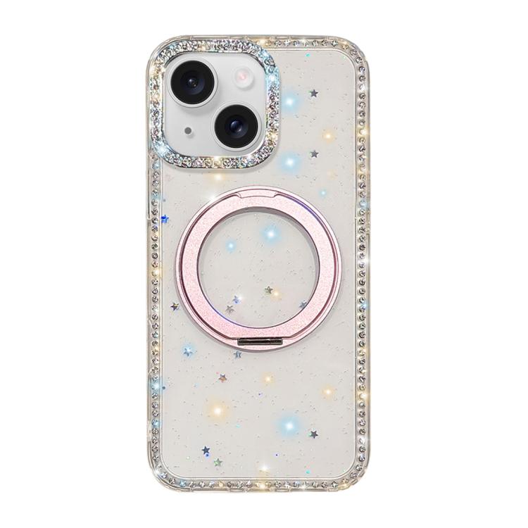 Custodia per telefono Diamond IMD con supporto magnetico in metallo e rotazione a 360°., For iPhone 15, For iPhone 14