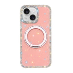 Custodia per telefono Diamond IMD con supporto magnetico in metallo e rotazione a 360°., For iPhone 15, For iPhone 14
