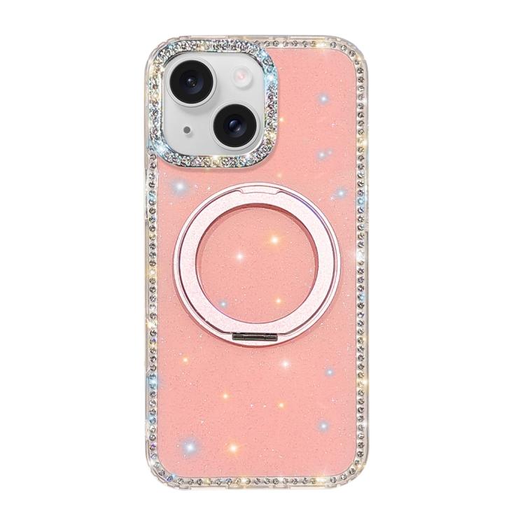 Custodia per telefono Diamond IMD con supporto magnetico in metallo e rotazione a 360°., For iPhone 15, For iPhone 14